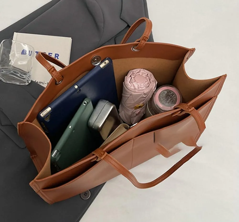 2 Pcs Slouchy PU Leather Hobo Bags Women Trendy Crescent Crossbody Purse Top-handle Satchels Shoulder Bag Tote Handbag
