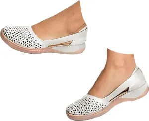 2025 Summer Orthopedic Platform Wedge Sandals for Women Fashion Closed Toe Lightweight Comfortable Wide Width Hollow Out Sandals Beach Casual Working Walking Outdoor Wedge Shoes with Arch Support