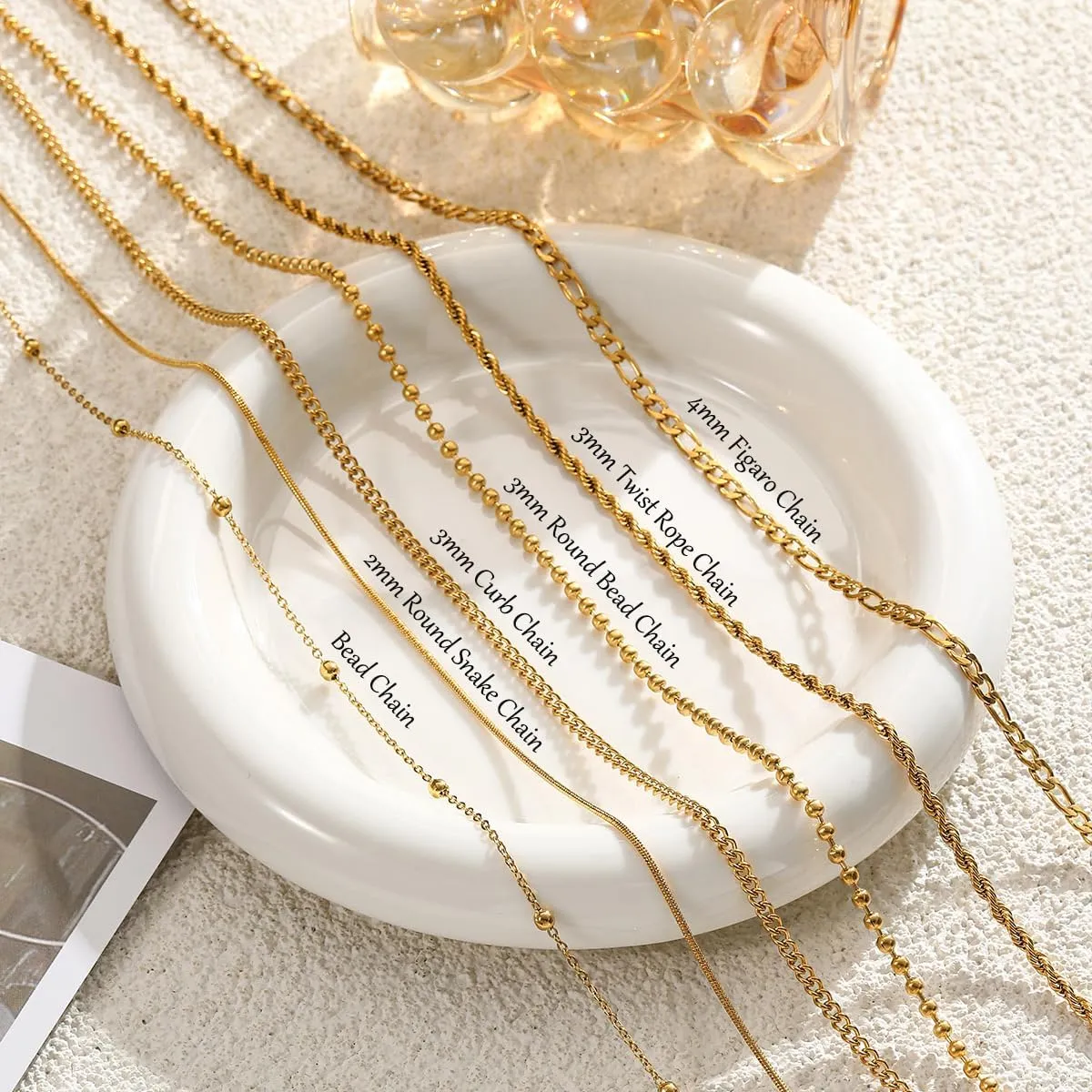28-35 Inch Stainless Steel Waist Chains for Women 18K Gold Plated Bikini Belly Chains Body Chains Summer Beach Jewelry Adjustable