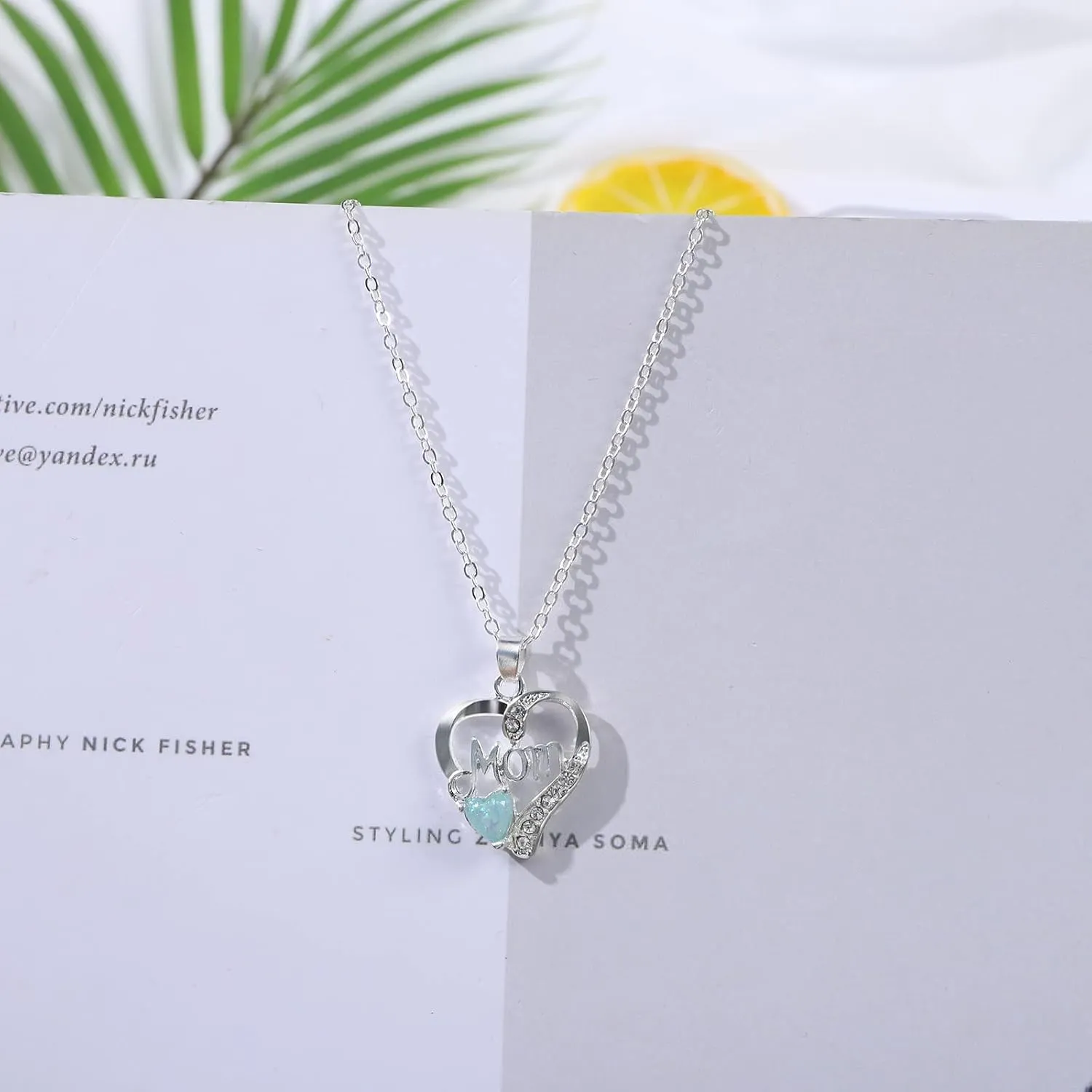 925 Sterling Silver Heart Birthstone Necklace for Mom,Birthday Mother's Day Valentine's Day Christmas Jewelry Gifts for Women