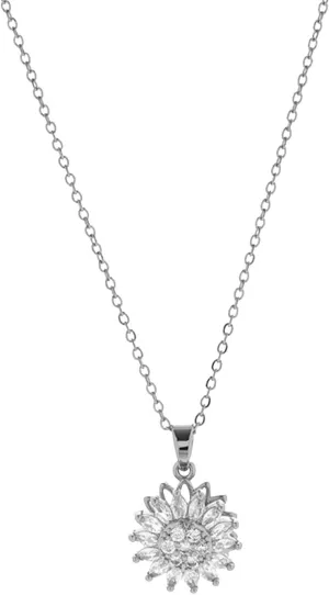925 Sterling Silver Necklace for Women,Snowflake Crystals Pendant Collarbone Chain Birthday Mothers Day Jewelry Gifts for Mom