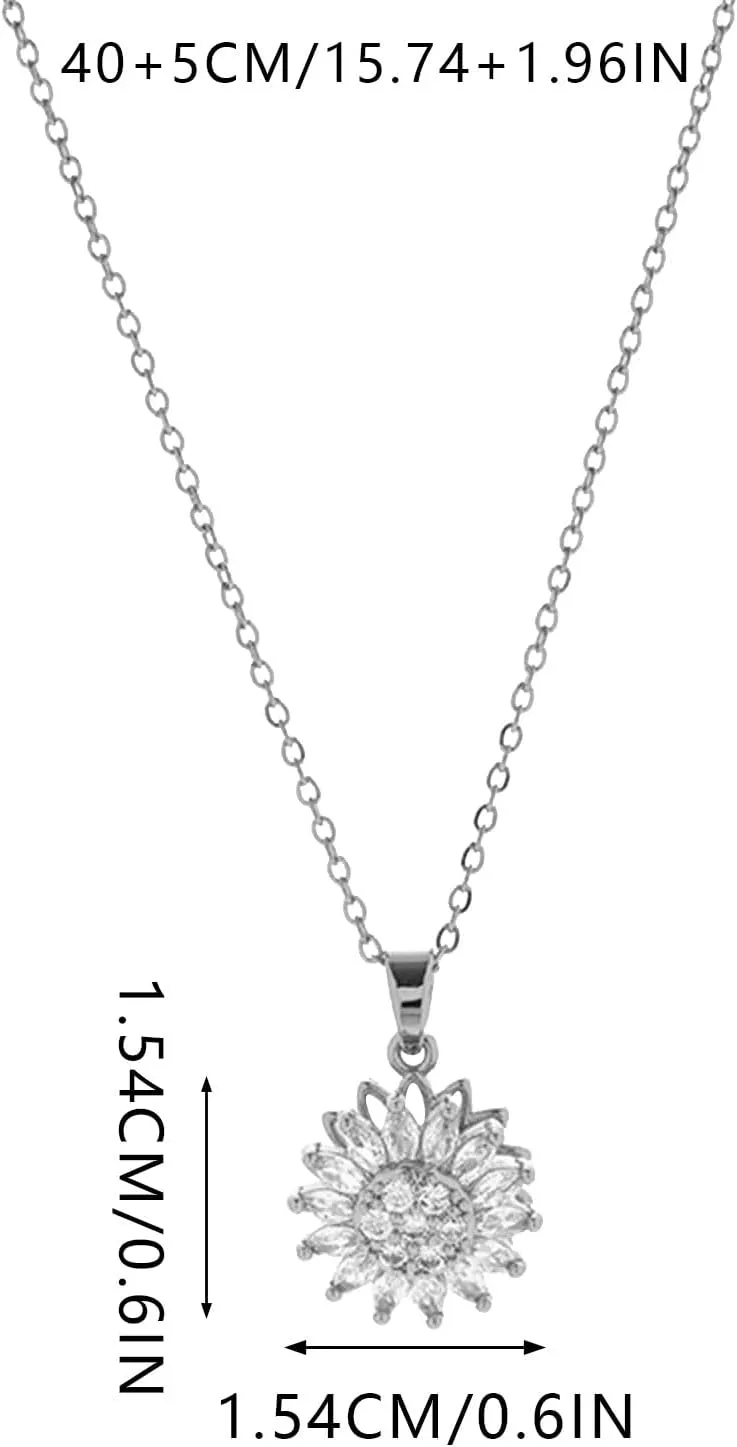 925 Sterling Silver Necklace for Women,Snowflake Crystals Pendant Collarbone Chain Birthday Mothers Day Jewelry Gifts for Mom