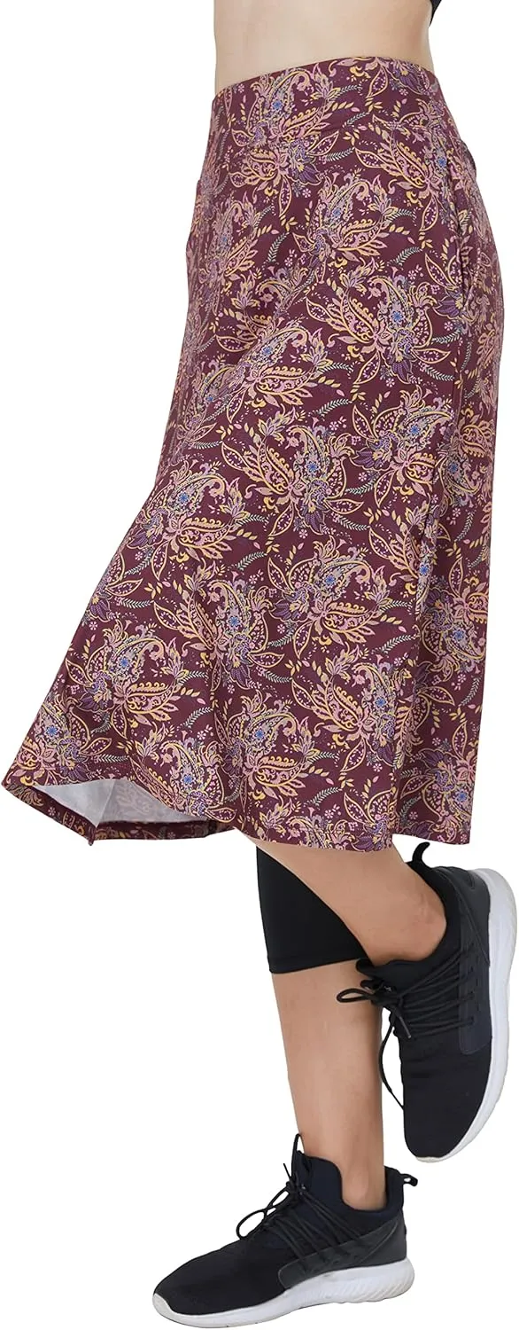 Alvon Women's Skirted Capri Leggings with Pockets - Golf Skirts with Cropped Leggings
