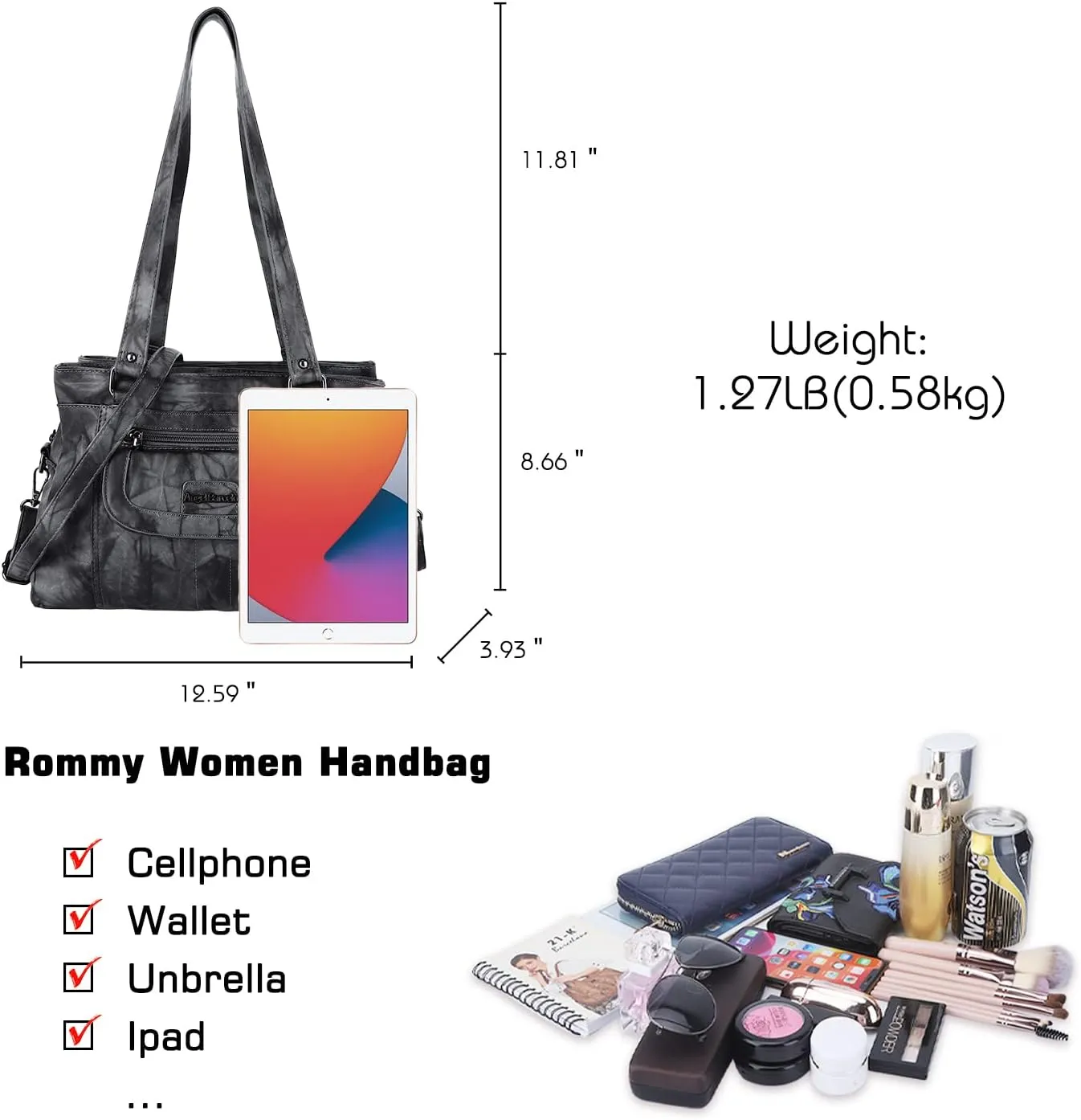 Angel Barcelo Purses and Handbags Women Fashion Tote Bag Shoulder Handbags Top Handle Satchel Hobo Purses