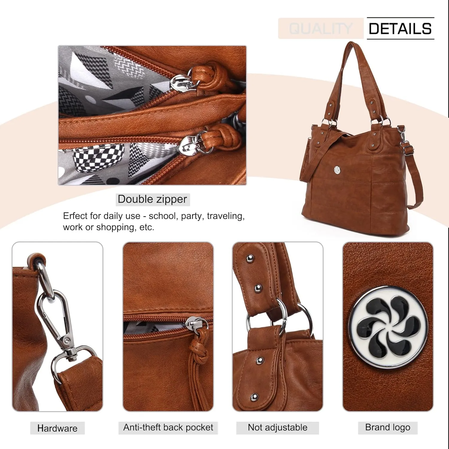 Angel Kiss Hobo Purses for Women Multi-Color Striped Lattice Cross Body Shoulder Purse Bag Tote Handbag