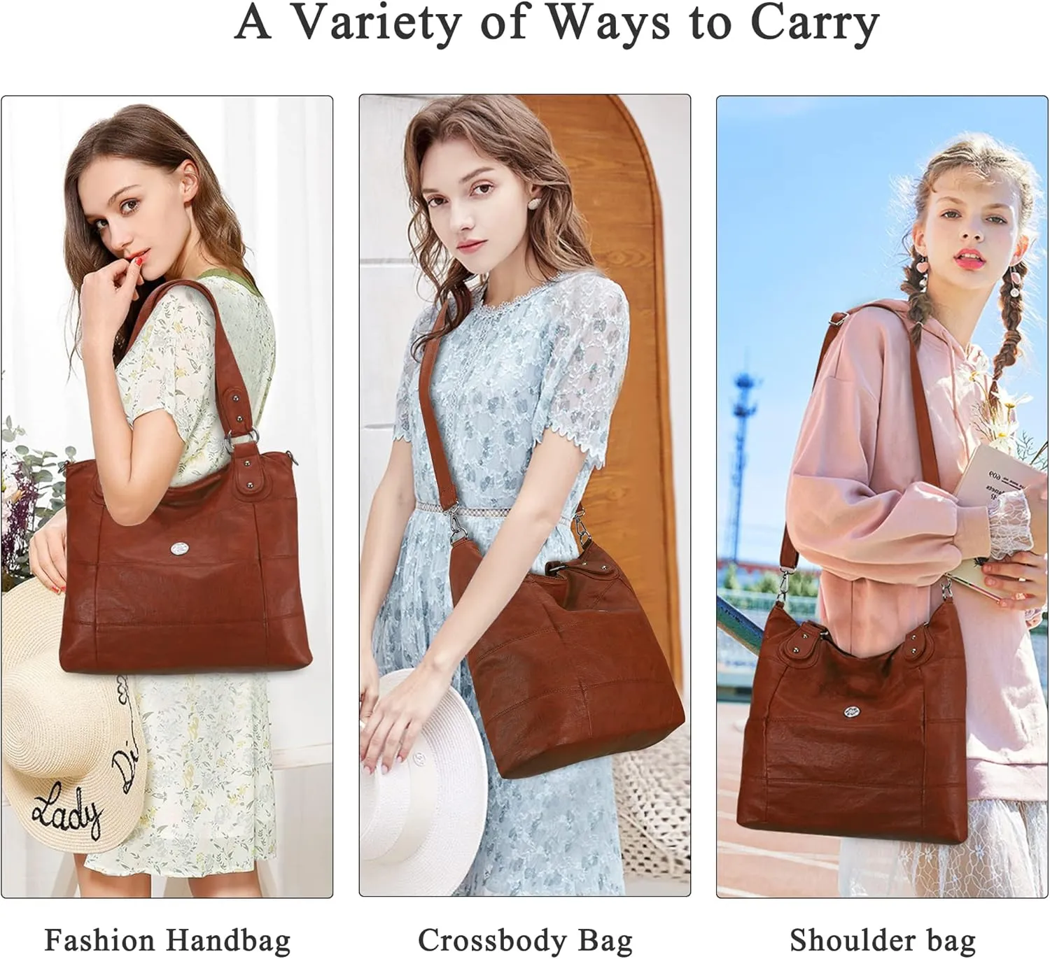 Angel Kiss Hobo Purses for Women Multi-Color Striped Lattice Cross Body Shoulder Purse Bag Tote Handbag
