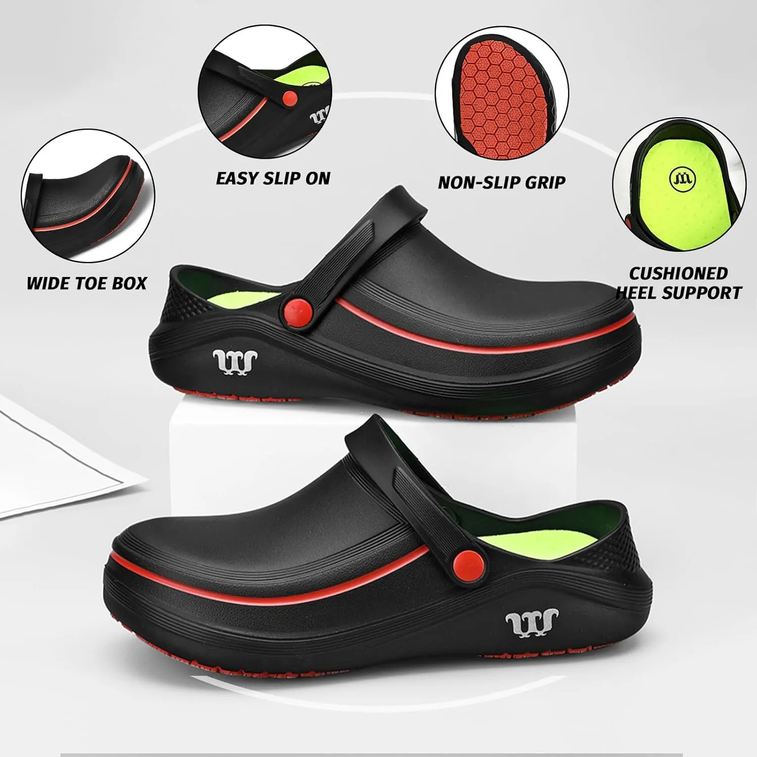 Armadillo Chef Shoes for Men - Slip Resistant, Lightweight & Waterproof Zapatos de Chef for Women, Ideal Work Shoes for Kitchens