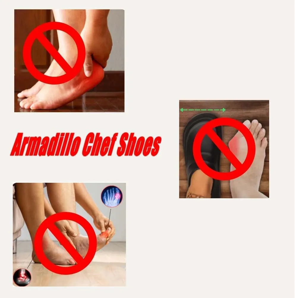 Armadillo Clogs for Women Men, Armadillo Chef Shoes Healthy Non-Slip Comfort, Oil Resistant, Kitchen Work Clogs