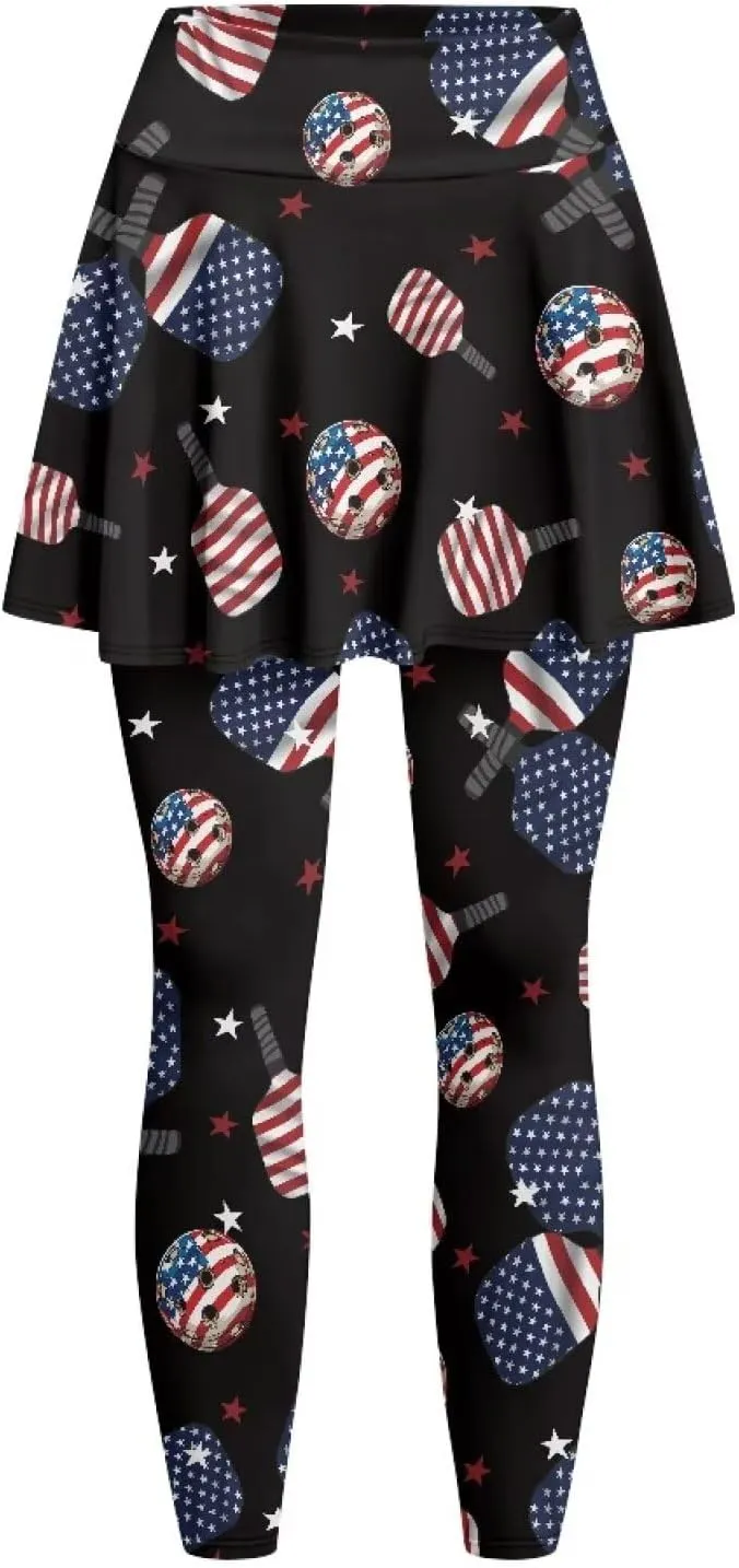 Athletics Skirts with Leggings Pickleball Pants for Women Skirted Leggings with Pockets Athletic Skirts Leggings