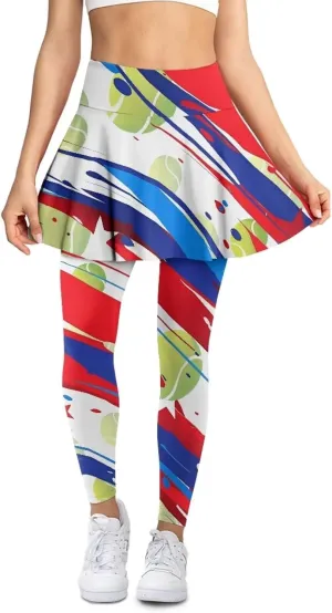Athletics Skirts with Leggings Pickleball Pants for Women Skirted Leggings with Pockets Athletic Skirts Leggings