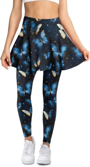 Athletics Skirts with Leggings Pickleball Pants for Women Skirted Leggings with Pockets Athletic Skirts Leggings