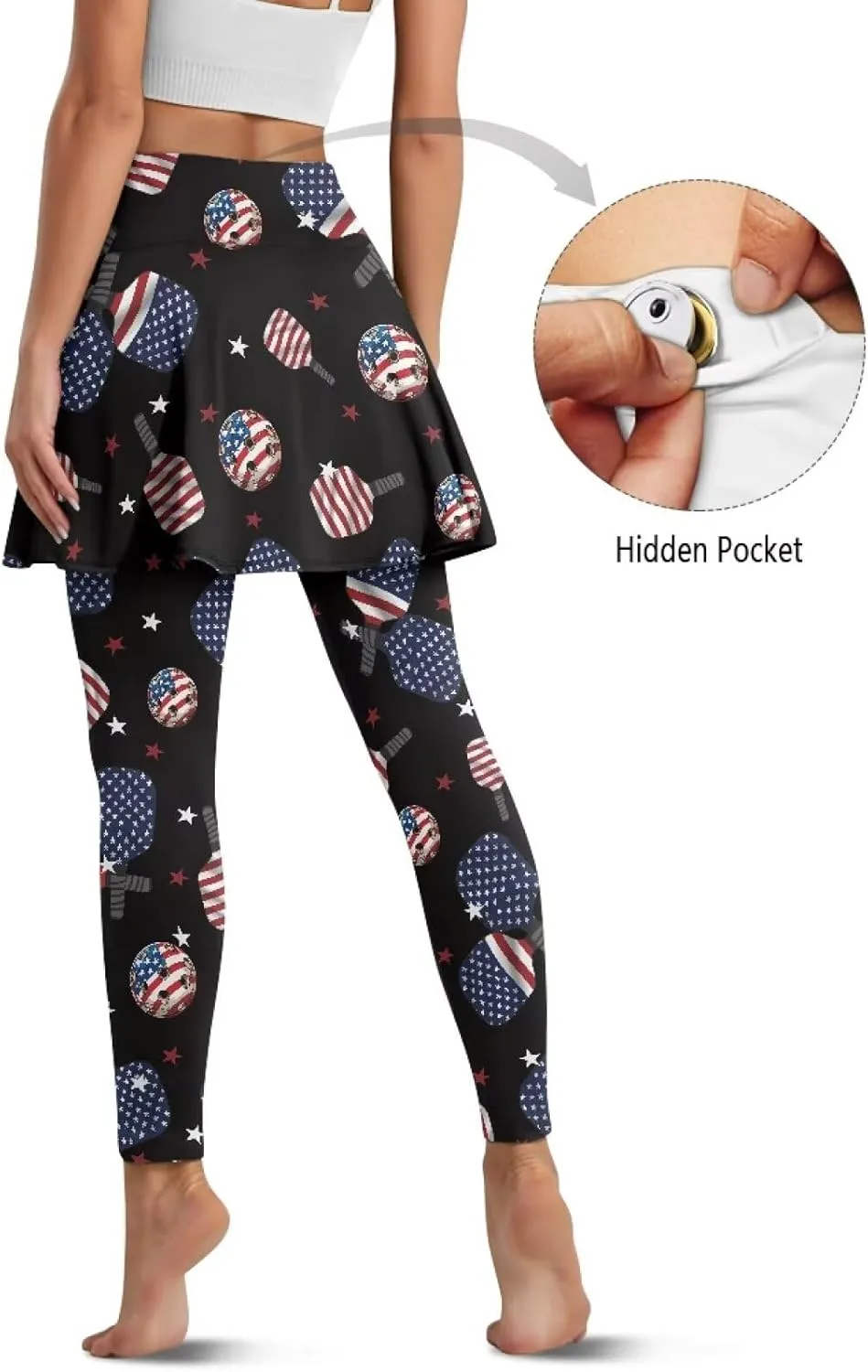 Athletics Skirts with Leggings Pickleball Pants for Women Skirted Leggings with Pockets Athletic Skirts Leggings