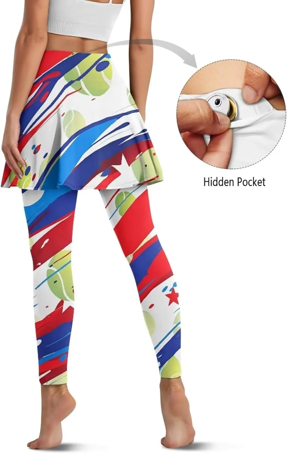 Athletics Skirts with Leggings Pickleball Pants for Women Skirted Leggings with Pockets Athletic Skirts Leggings