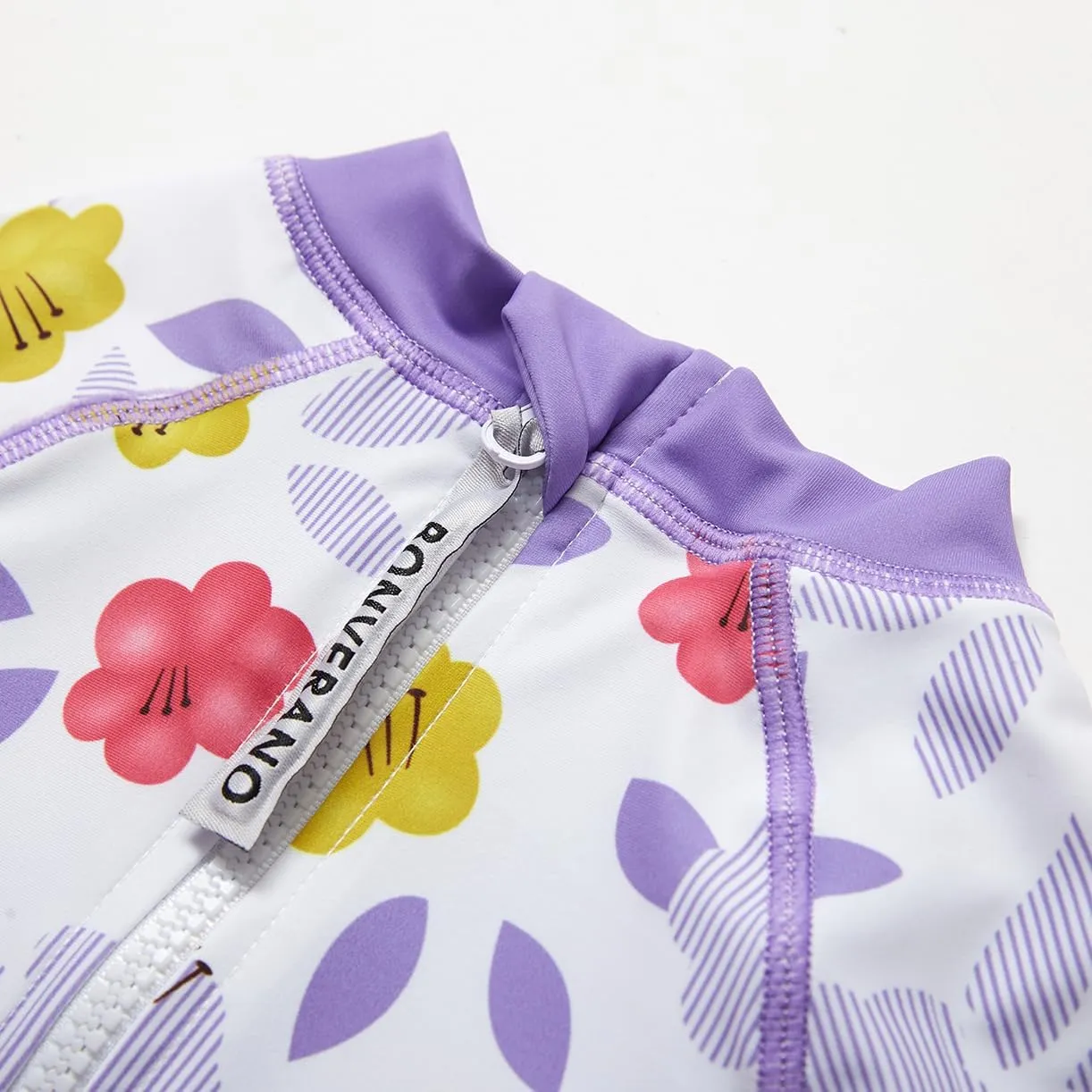 Baby Girl Bathing Suit Long Sleeve UPF 50  Sun Protection Come with a Hats