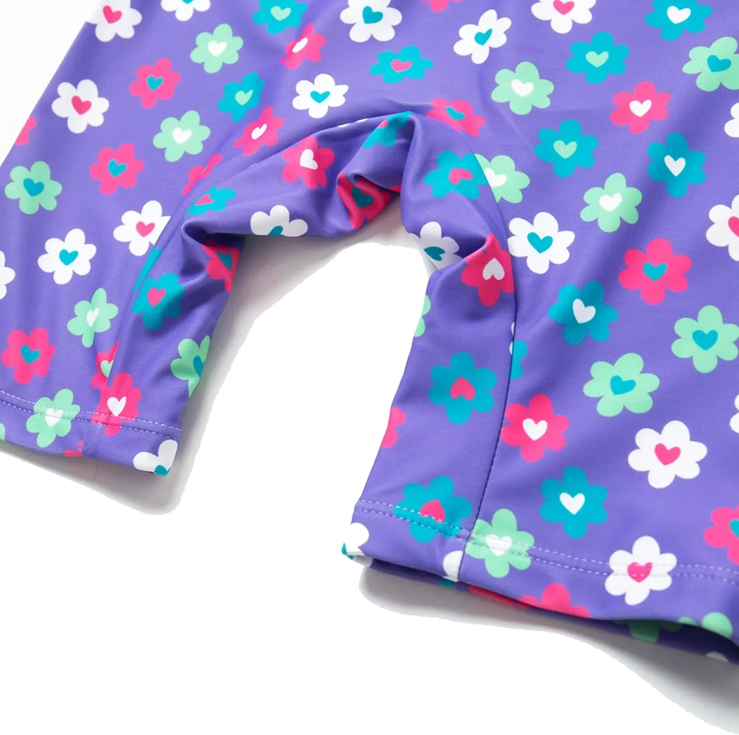 Baby Girl Bathing Suit Long Sleeve UPF 50  Sun Protection Come with a Hats