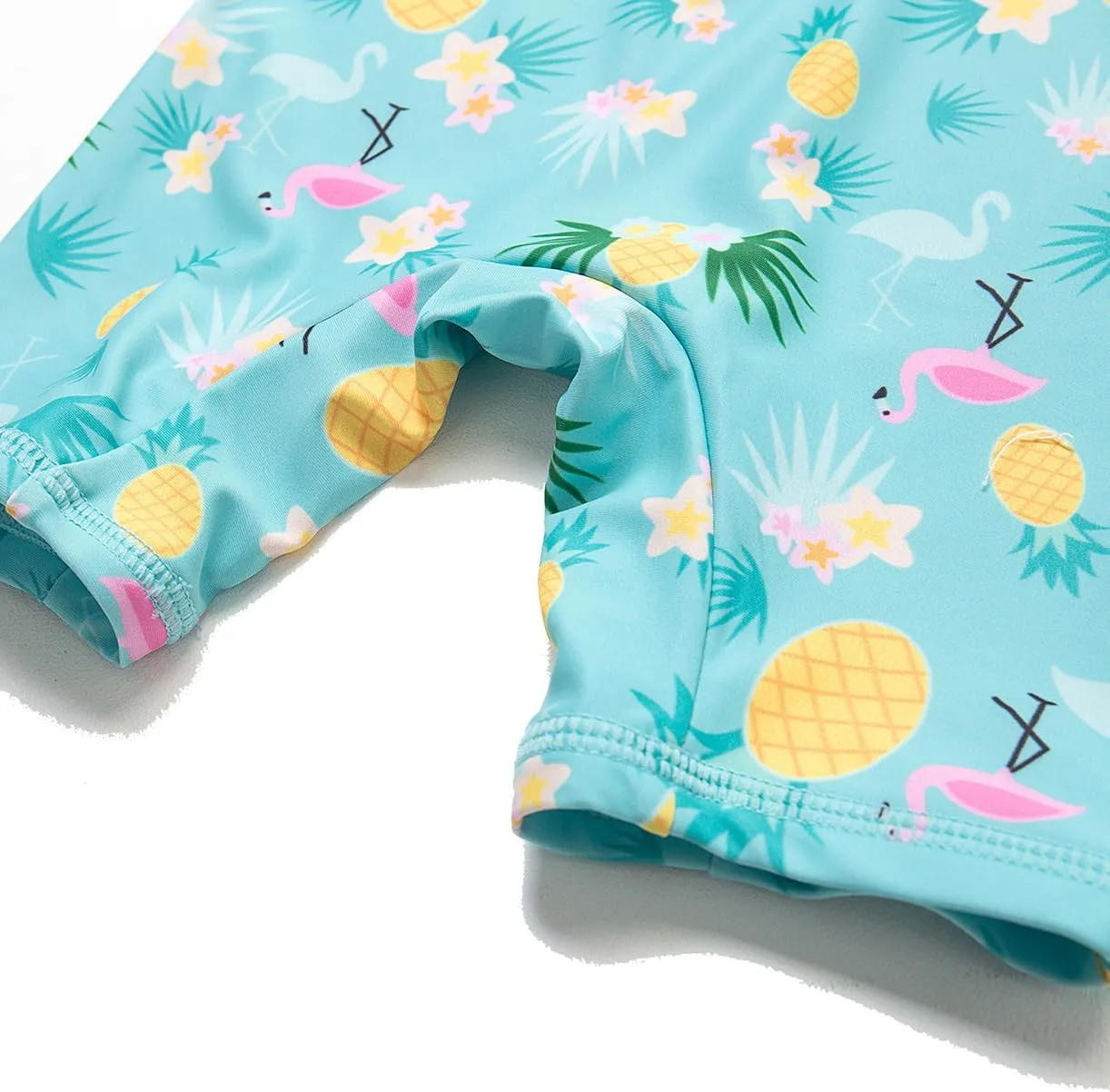 Baby Girl Bathing Suit Long Sleeve UPF 50  Sun Protection Come with a Hats