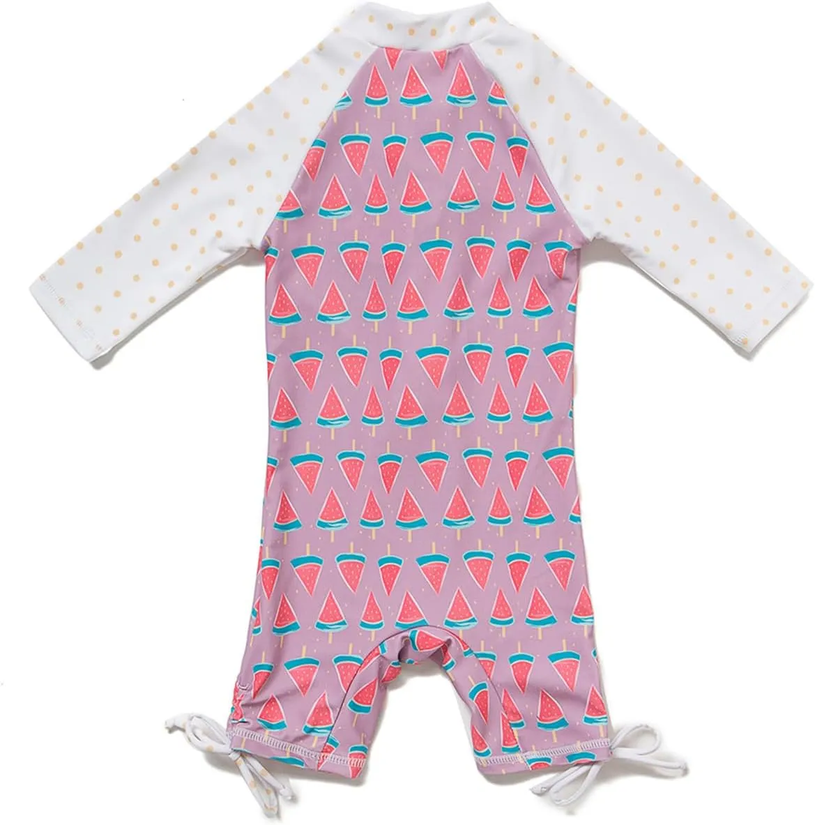 Baby Girl Bathing Suit Long Sleeve UPF 50  Sun Protection Come with a Hats