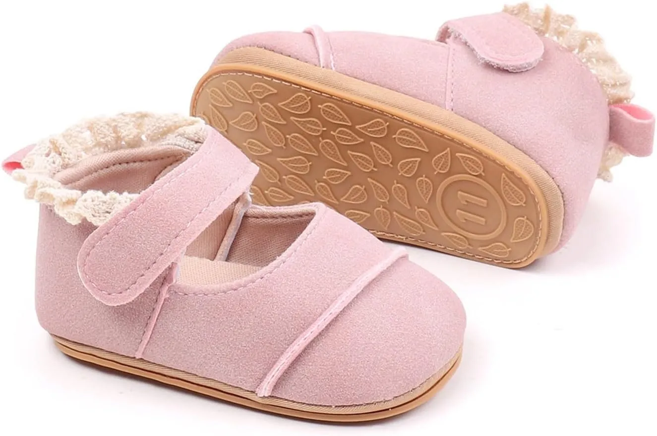 Baby Girls First Walking Shoes Infant Breathable Lightweight Slip On Slippers Casual Walking Shoes Infant First Shoes