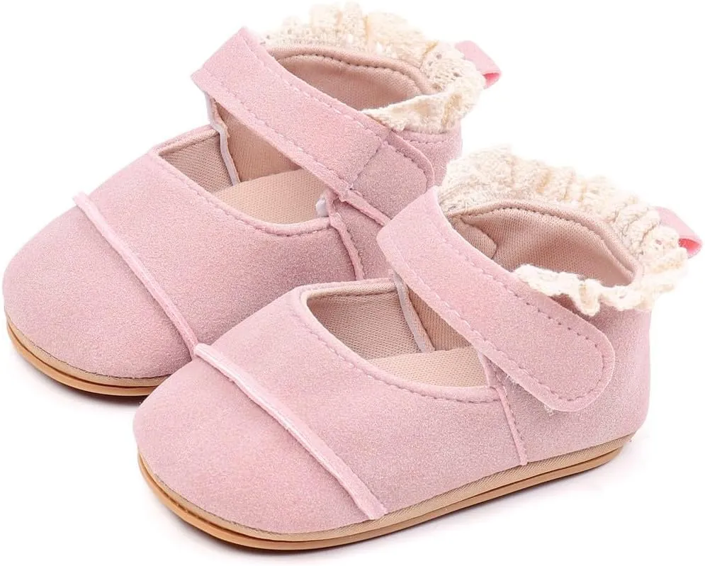 Baby Girls First Walking Shoes Infant Breathable Lightweight Slip On Slippers Casual Walking Shoes Infant First Shoes