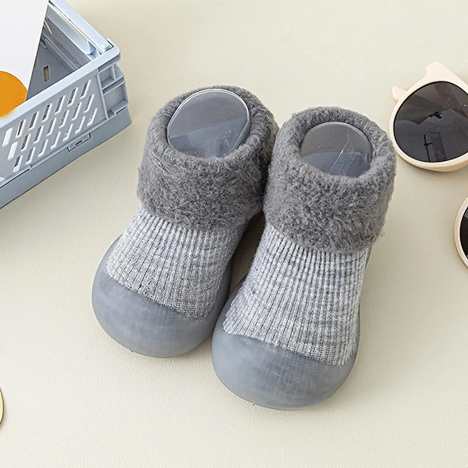 Baby Shoes,Infant Boys Girls Socks Shoes Toddler Fleece WarmThe Floor Socks Non Slip Prewalker Shoes Work Shoes