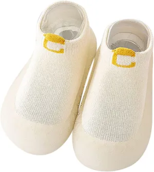 Baby Sock Shoes Infant Boys Girls Socks Shoes Toddler Fleece Warm Floor Socks Non Slip Prewalker Shoes White Shoes B