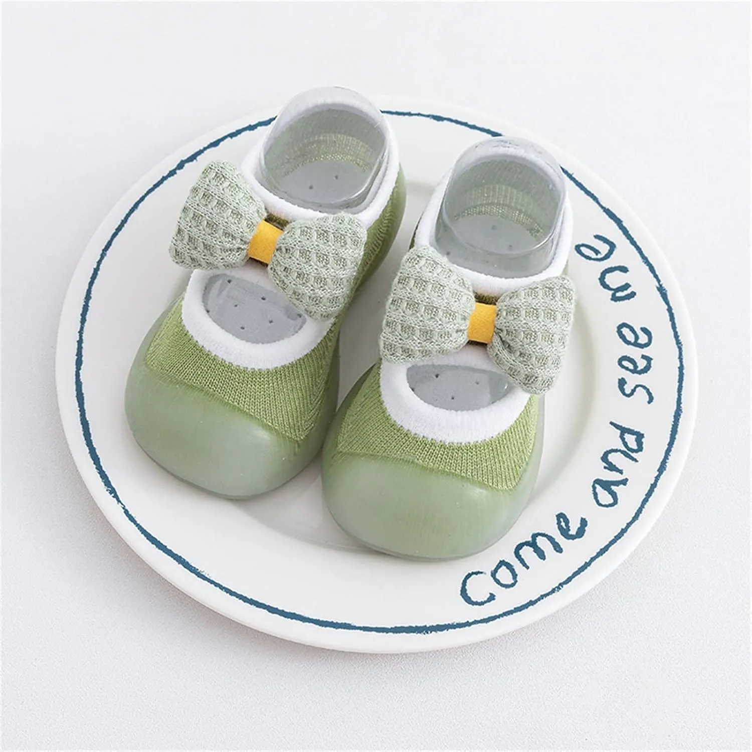 Baby Walking Shoes,Baby Sock Shoes Toddler Newborn Boys Girls Shoes Cute Bowknot Soft Antislip First Walking 0-3 Years