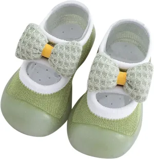 Baby Walking Shoes,Baby Sock Shoes Toddler Newborn Boys Girls Shoes Cute Bowknot Soft Antislip First Walking 0-3 Years