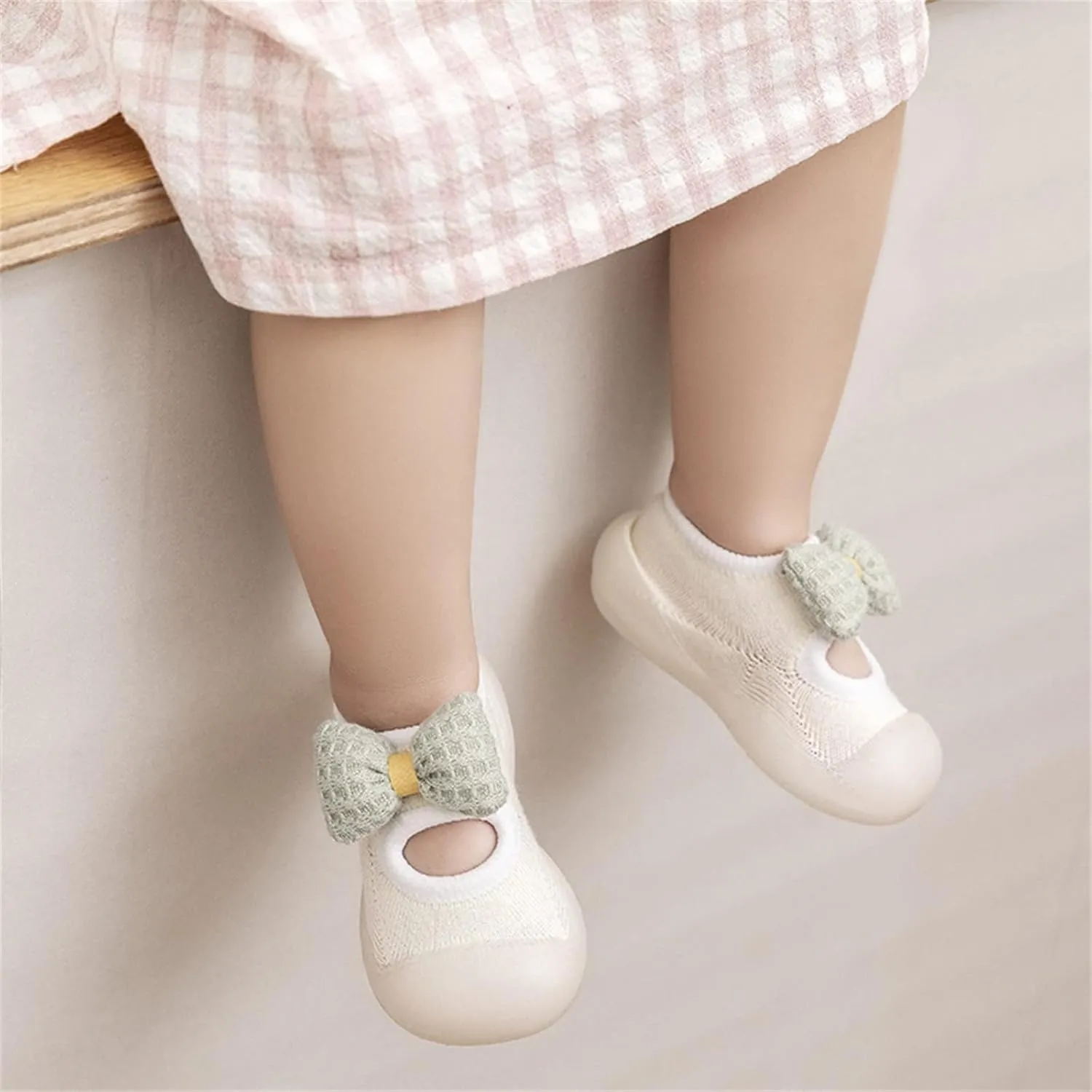 Baby Walking Shoes,Baby Sock Shoes Toddler Newborn Boys Girls Shoes Cute Bowknot Soft Antislip First Walking 0-3 Years