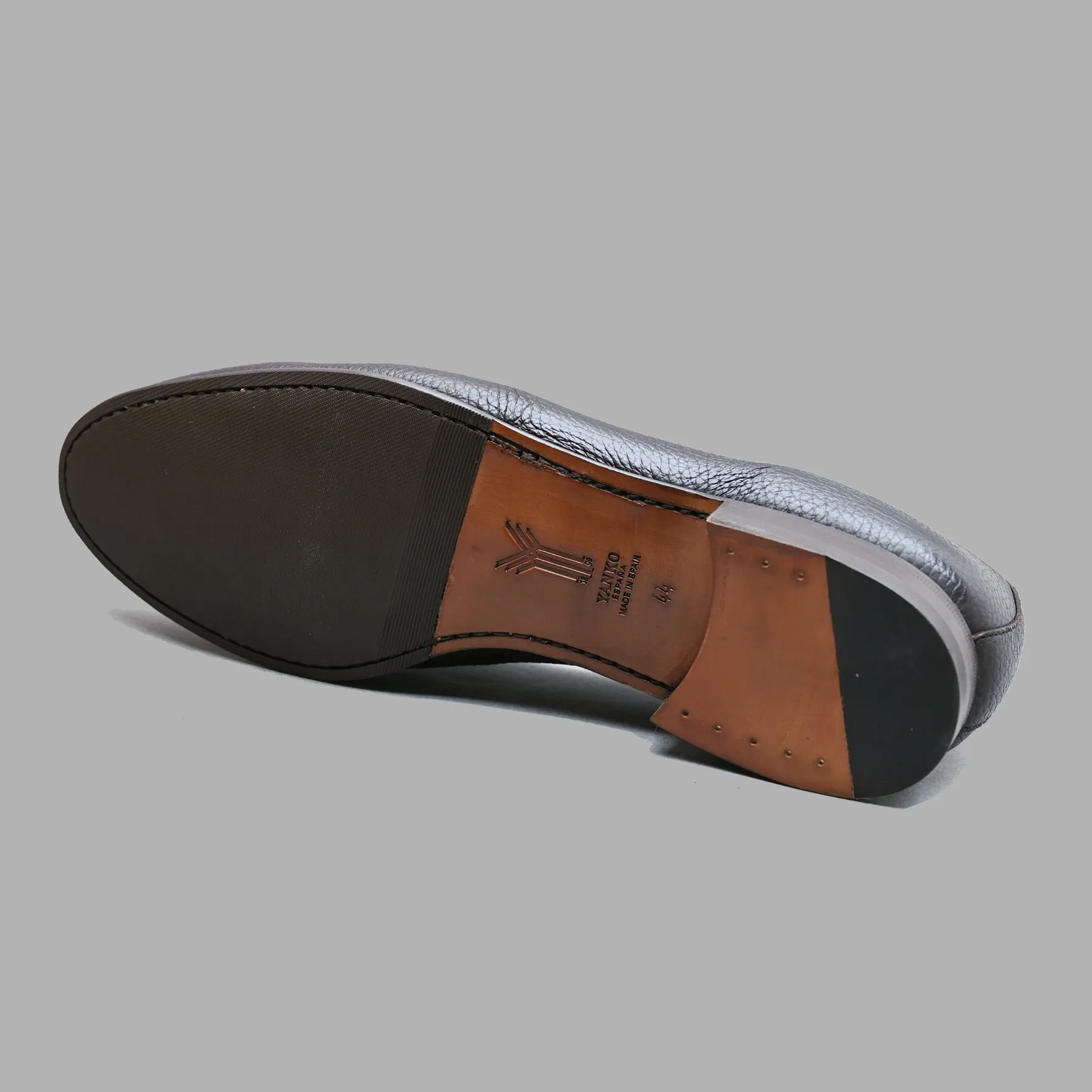 Belgian Tassel Loafer in Dark Brown Deerskin Leather