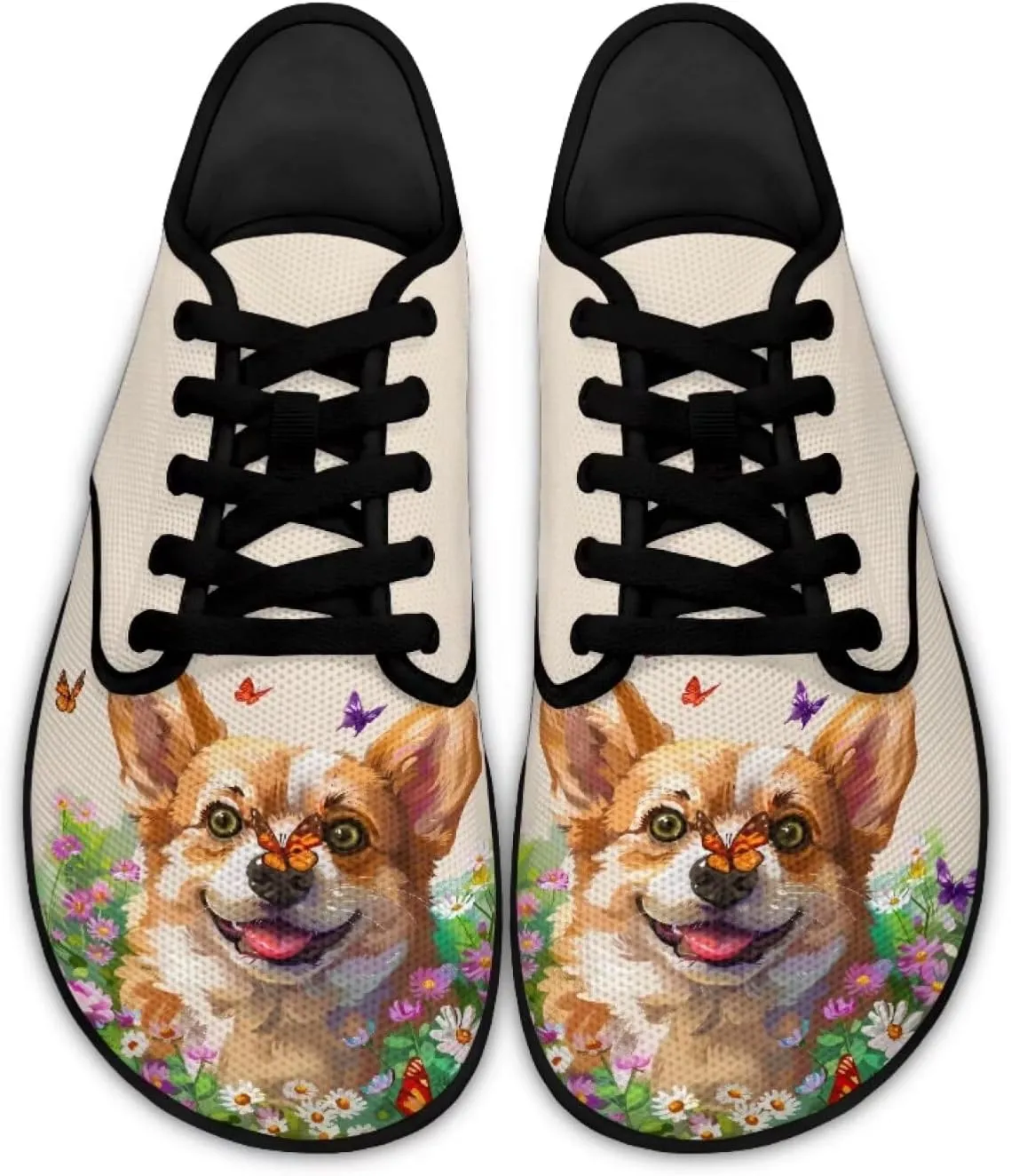 Binienty Lace Up Sneakers for Women Fashion Flats Wide Width Barefoot Zero Drop Shoes Travel Shoe