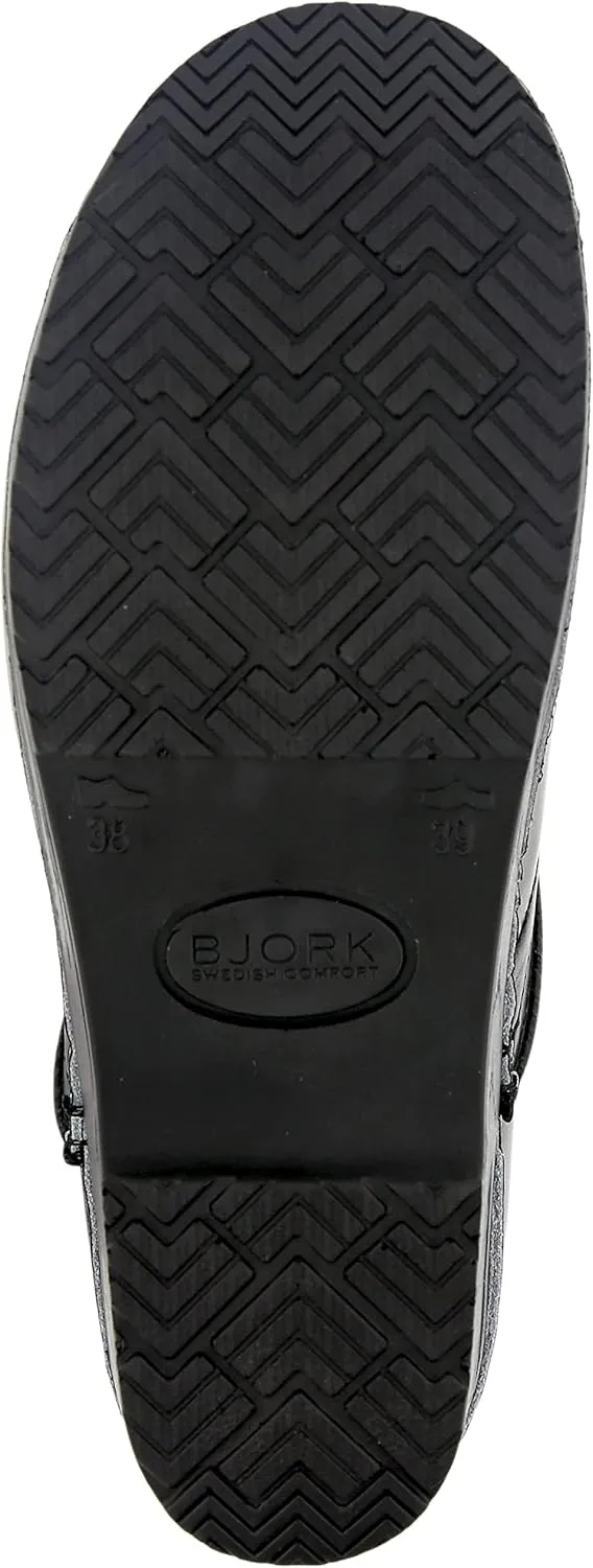 Bjork Women's PU Open Back Leather Clogs
