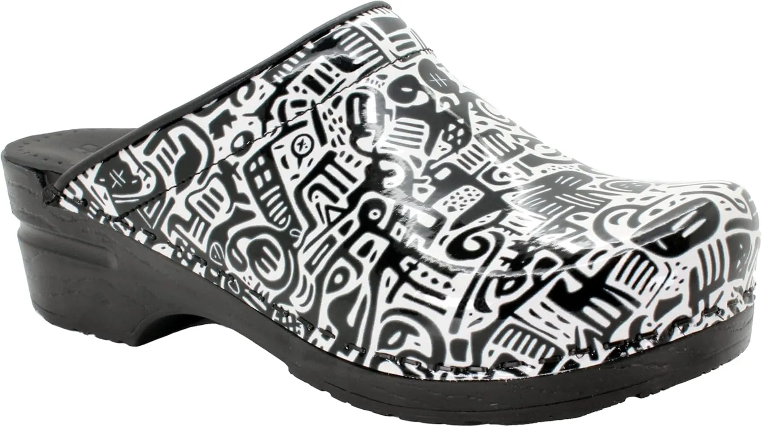 Bjork Women's PU Open Back Leather Clogs