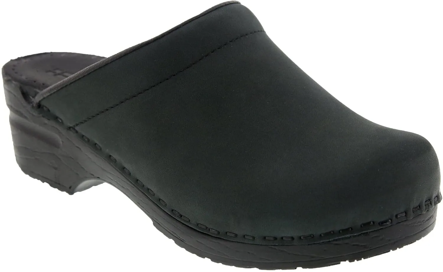 Bjork Women's PU Open Back Leather Clogs
