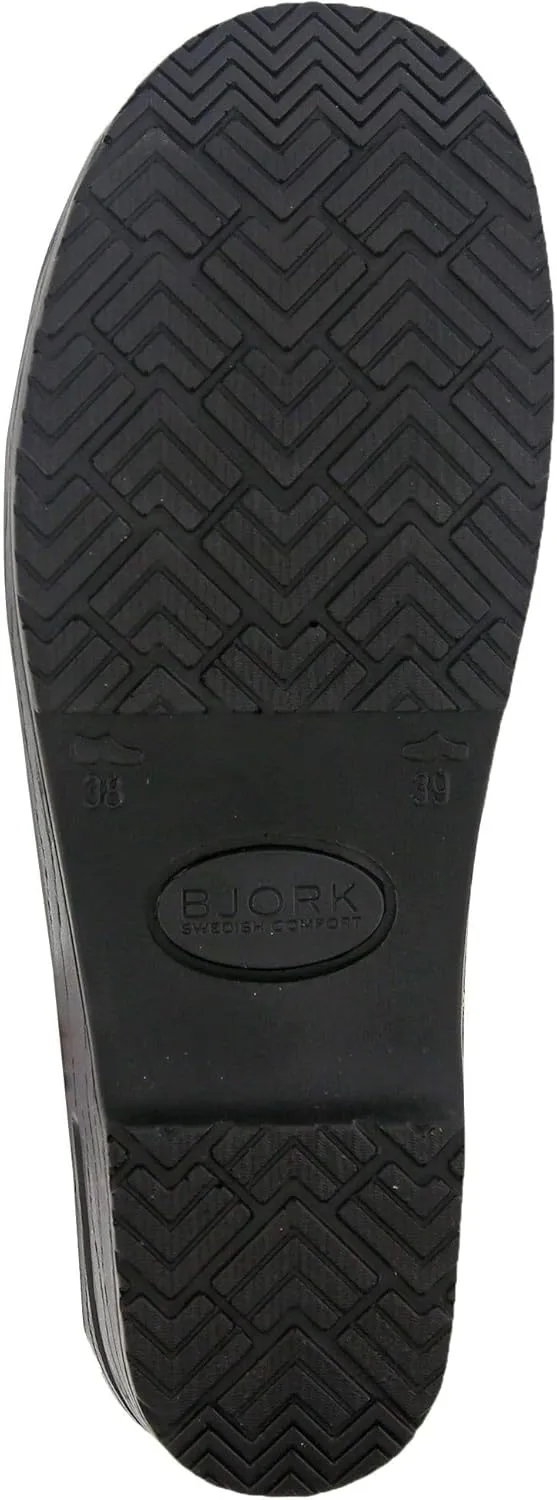 Bjork Women's PU Open Back Leather Clogs