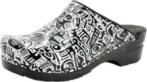 Bjork Women's PU Open Back Leather Clogs