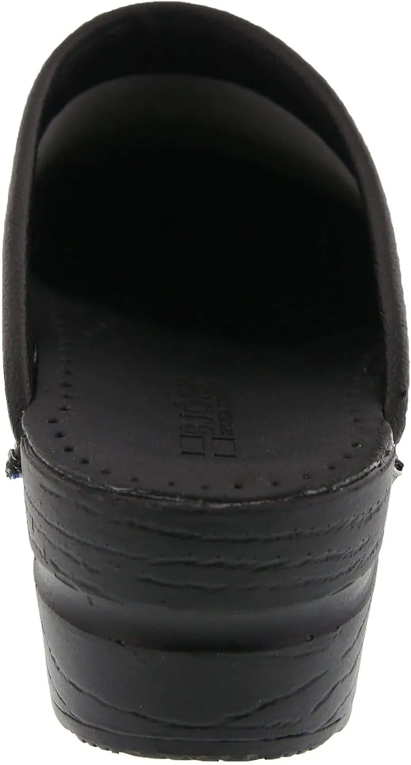 Bjork Women's PU Open Back Leather Clogs