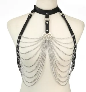 Body Chains Goth Body Harness Chain Chest Chains Punk Fashion Jewelry Gothic Accessories