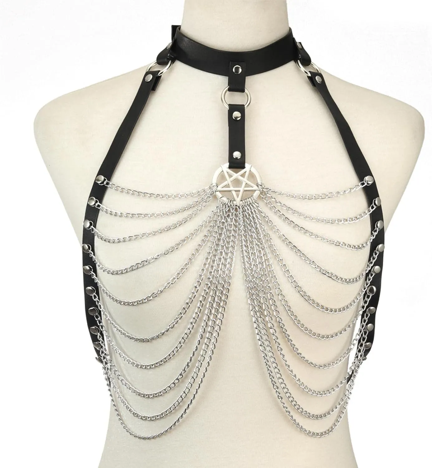 Body Chains Goth Body Harness Chain Chest Chains Punk Fashion Jewelry Gothic Accessories