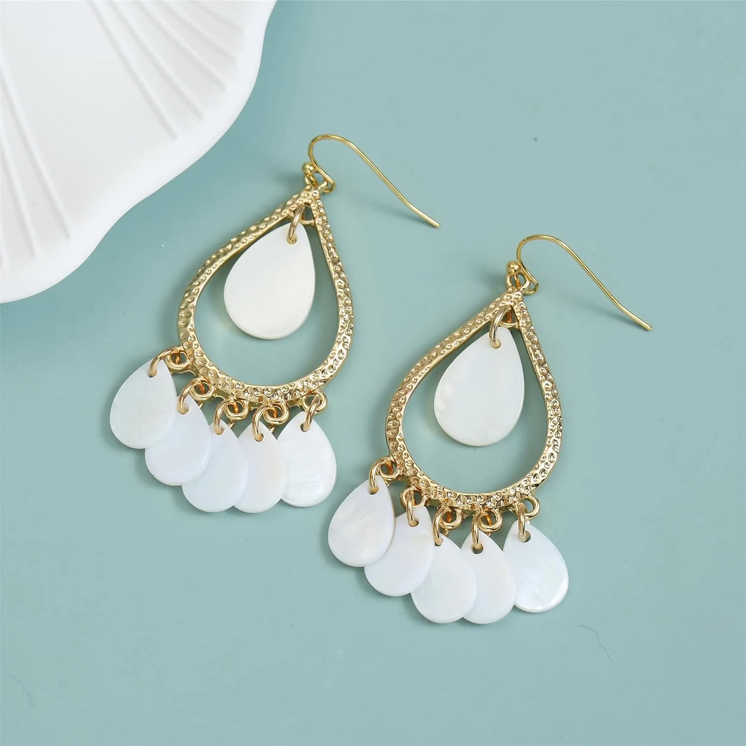 Bohemian Colorful Drop Earrings for women Dangle Teardrop Multi Beads Bohemian Chandelier Statement Earrings Unique Fashion Jewelry Gifts