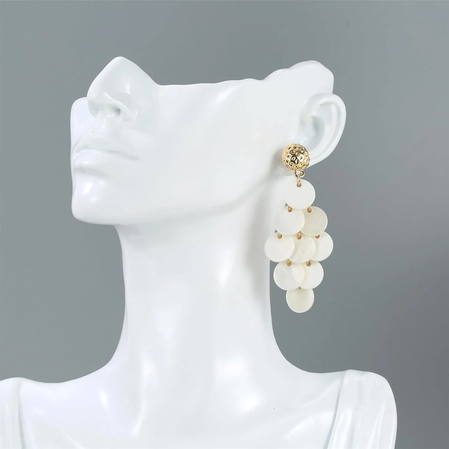 Bohemian Multi Color Disc Beads Drop Earrings for Women Handmade Fashion Dangle Stud Earrings