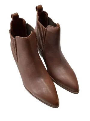 Boots Ankle Heels By Cmb In Brown, Size: 10