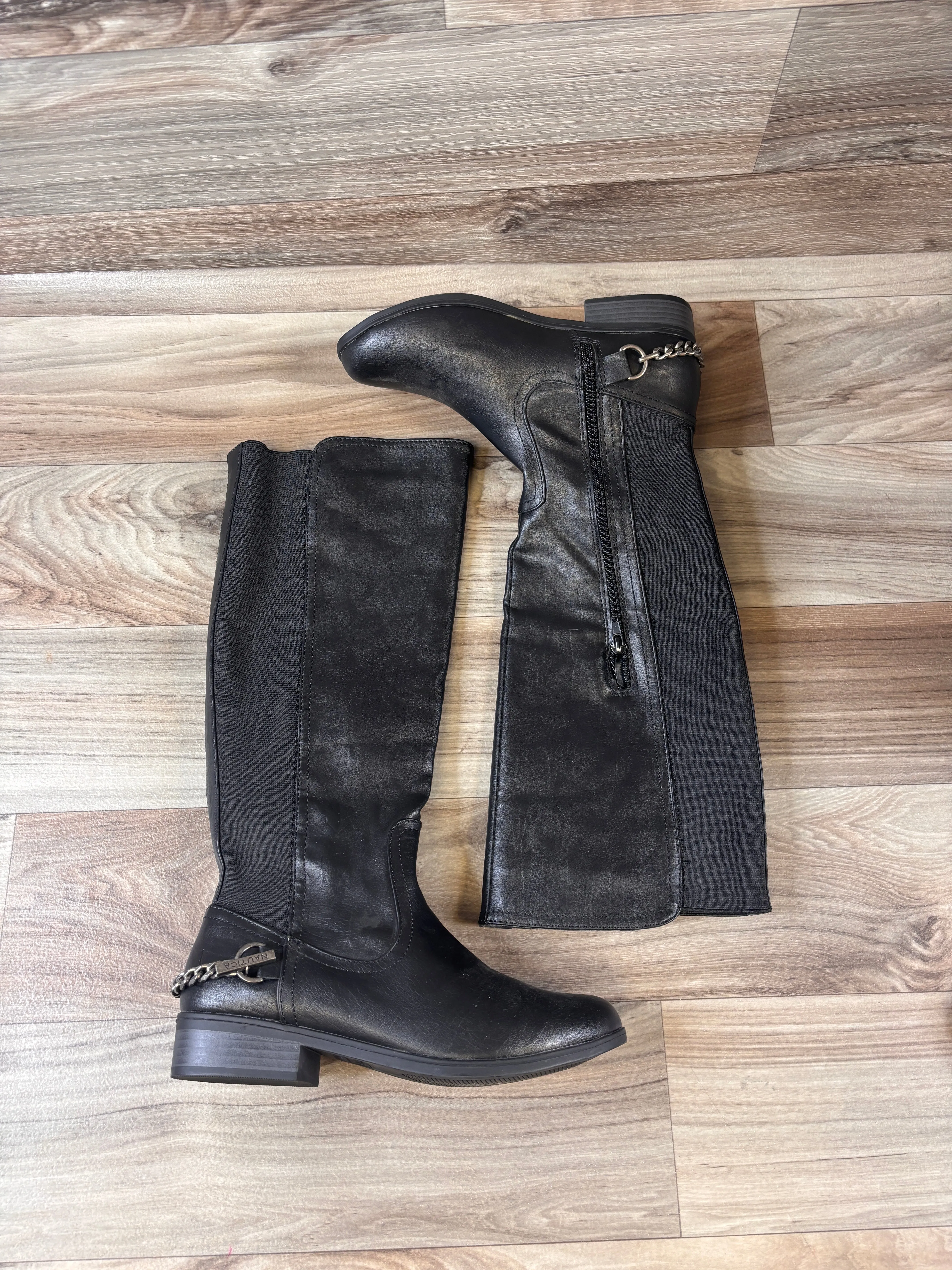 Boots Ankle Heels By Nautica In Black, Size: 6.5
