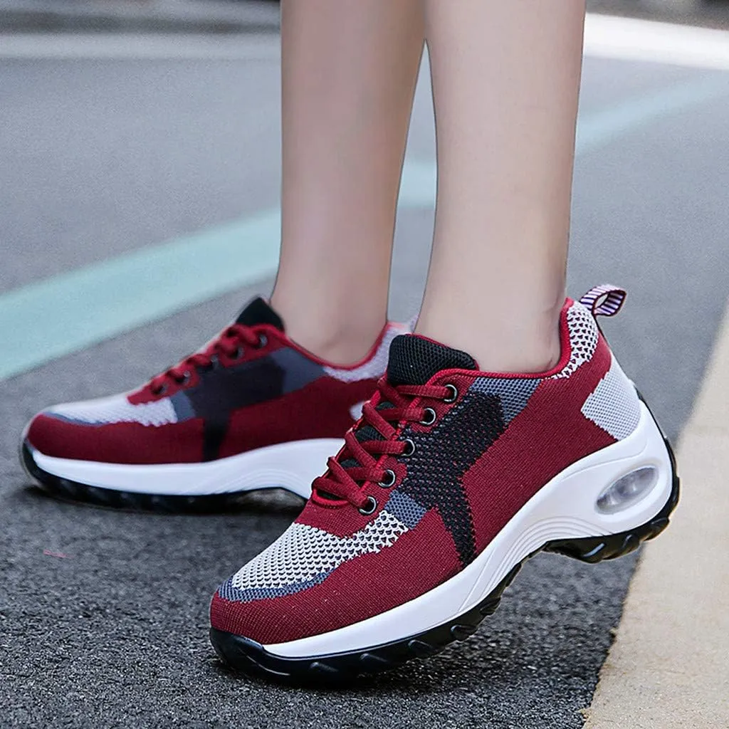 Breathable Shoes Sport Womens Solid Lightweight Fashion Slip Casual On Women's Bowling Shoes Womens