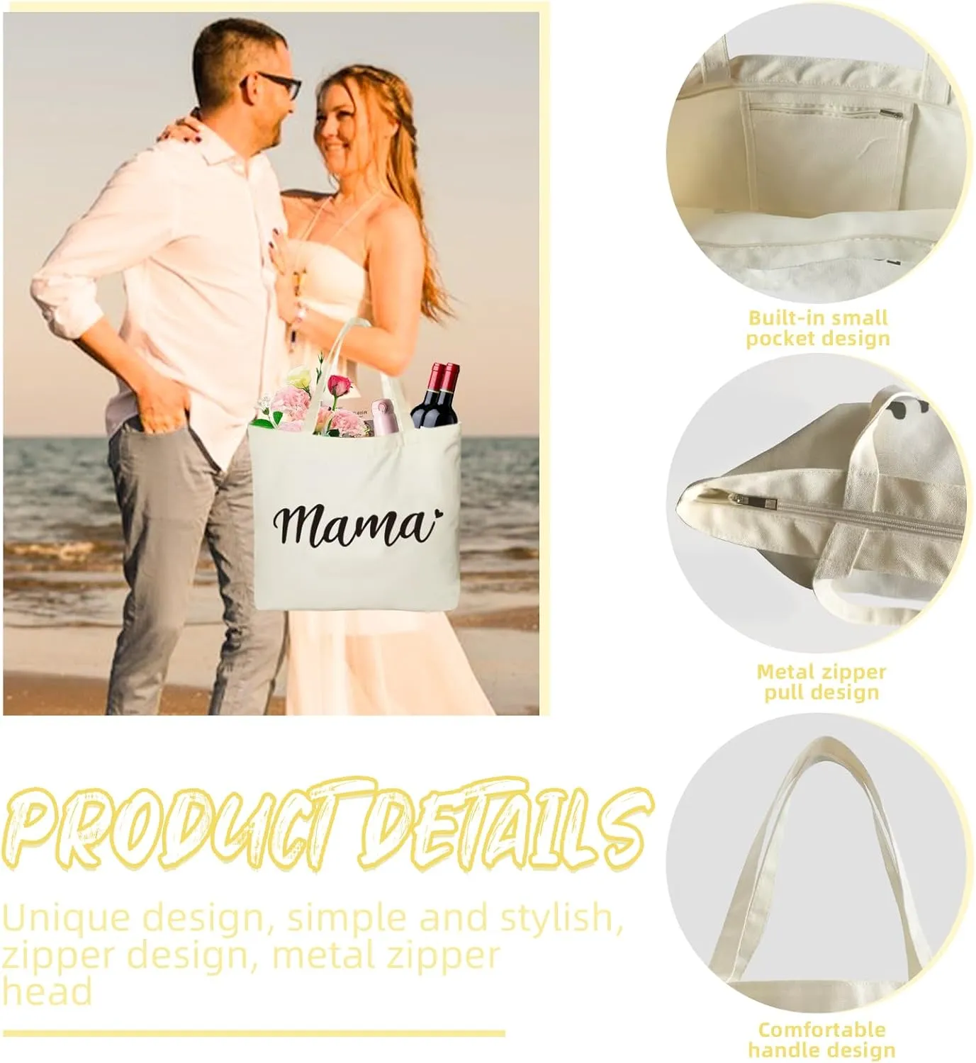 Bridal Shower Gifts For Bride To Be Tote Bag Canvas Wedding Bag With Handle Womens Mrs Bag Bridesmaid Gifts Purse