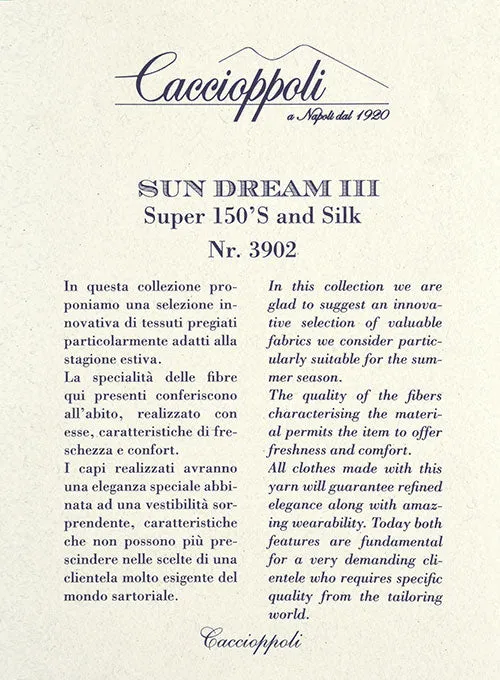 Caccioppoli Sun Dream Namuti Blue Wool Silk Jacket