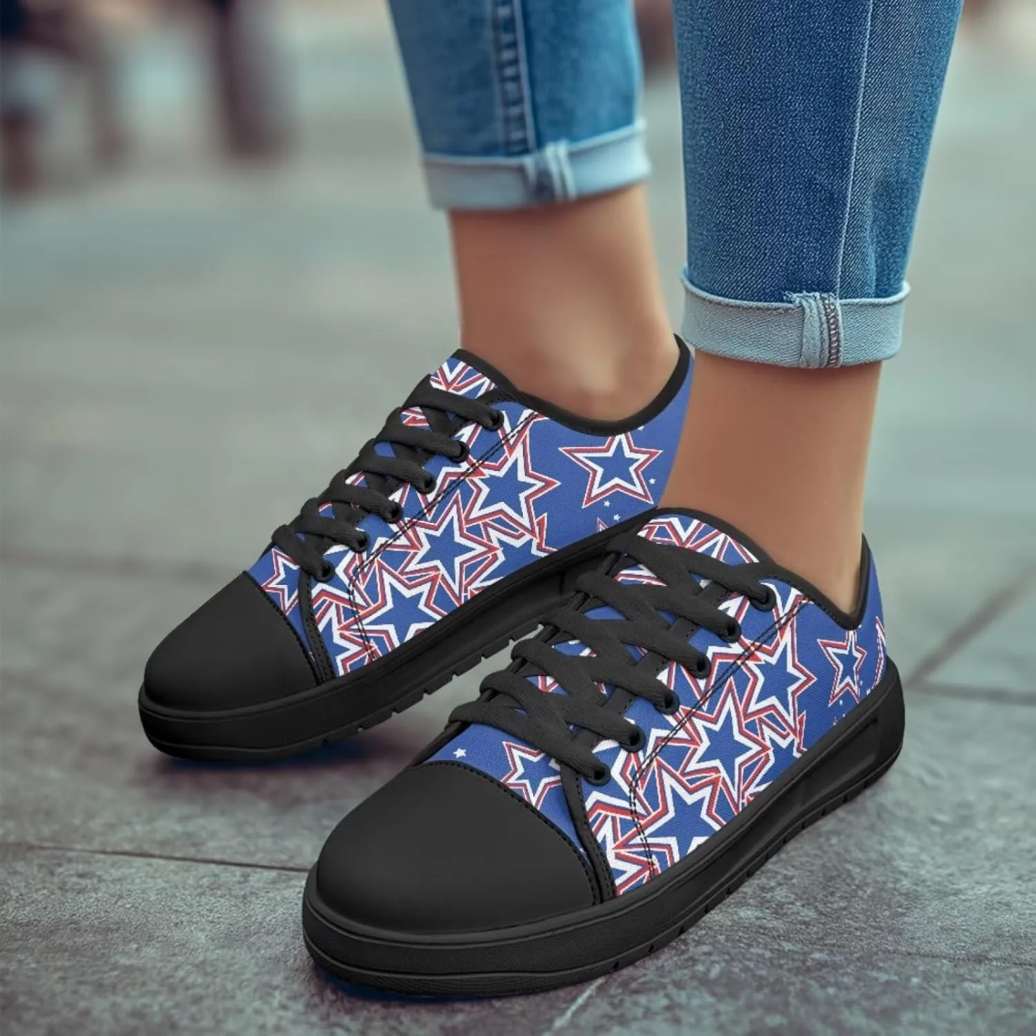 Canvas Shoes for Women Platform Sneakers Slip on Lace-up Walking Flats Outdoor Lightweight Tennis Shoe