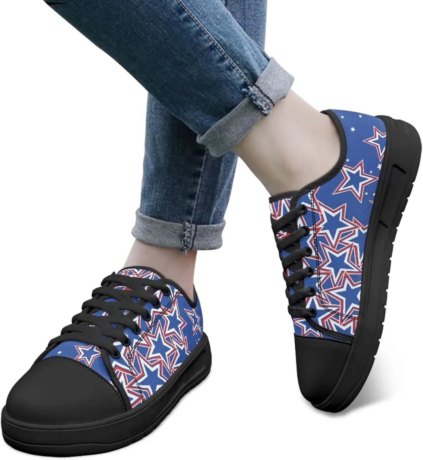 Canvas Shoes for Women Platform Sneakers Slip on Lace-up Walking Flats Outdoor Lightweight Tennis Shoe