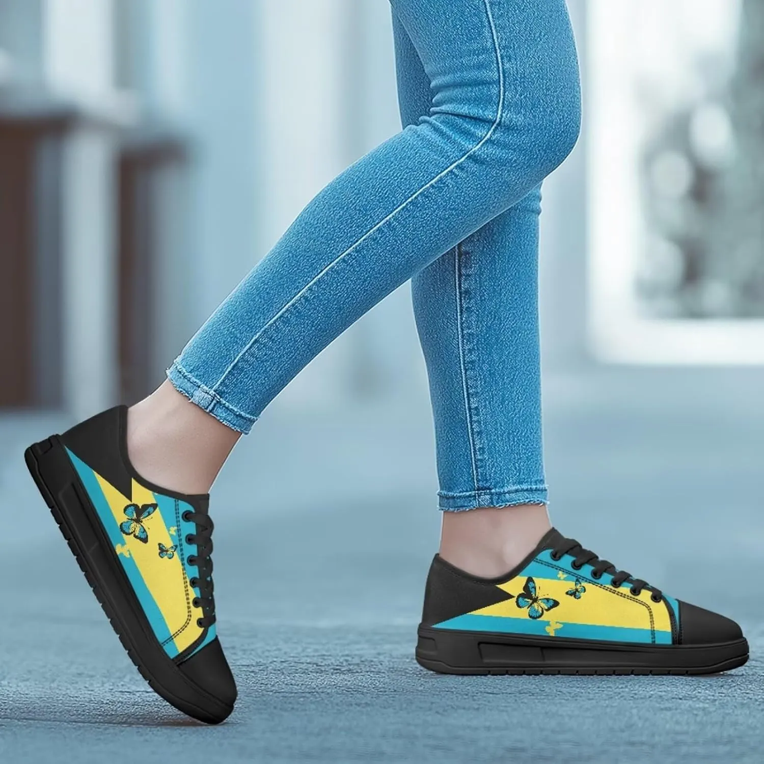 Canvas Shoes for Women Platform Sneakers Slip on Lace-up Walking Flats Outdoor Lightweight Tennis Shoe