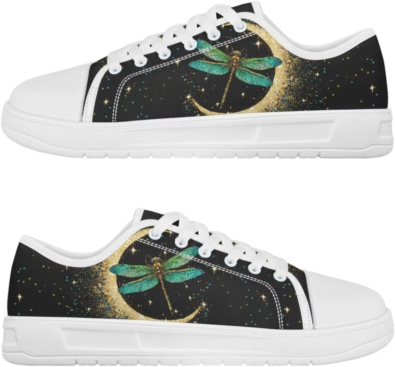 Canvas Slip on Shoes for Women Trendy Low Top Barefoot Sneakers Lace Up Design Walking Flats