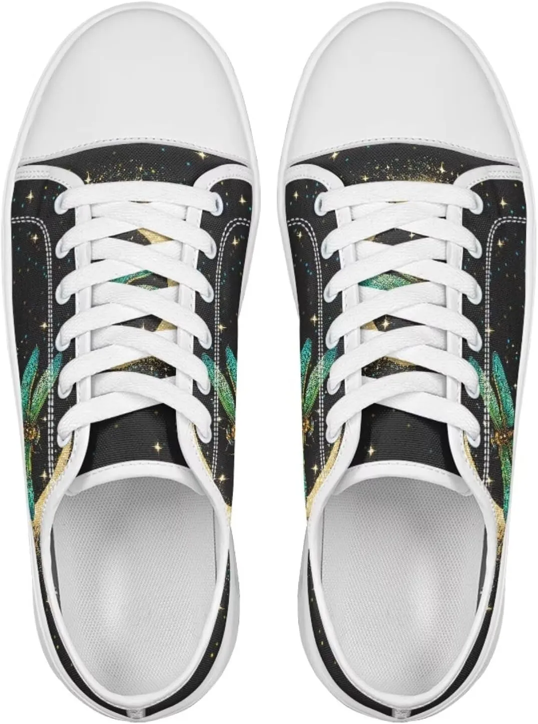 Canvas Slip on Shoes for Women Trendy Low Top Barefoot Sneakers Lace Up Design Walking Flats